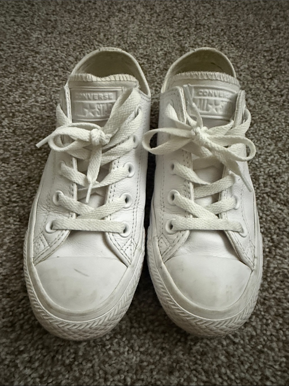 White Pleather Converse